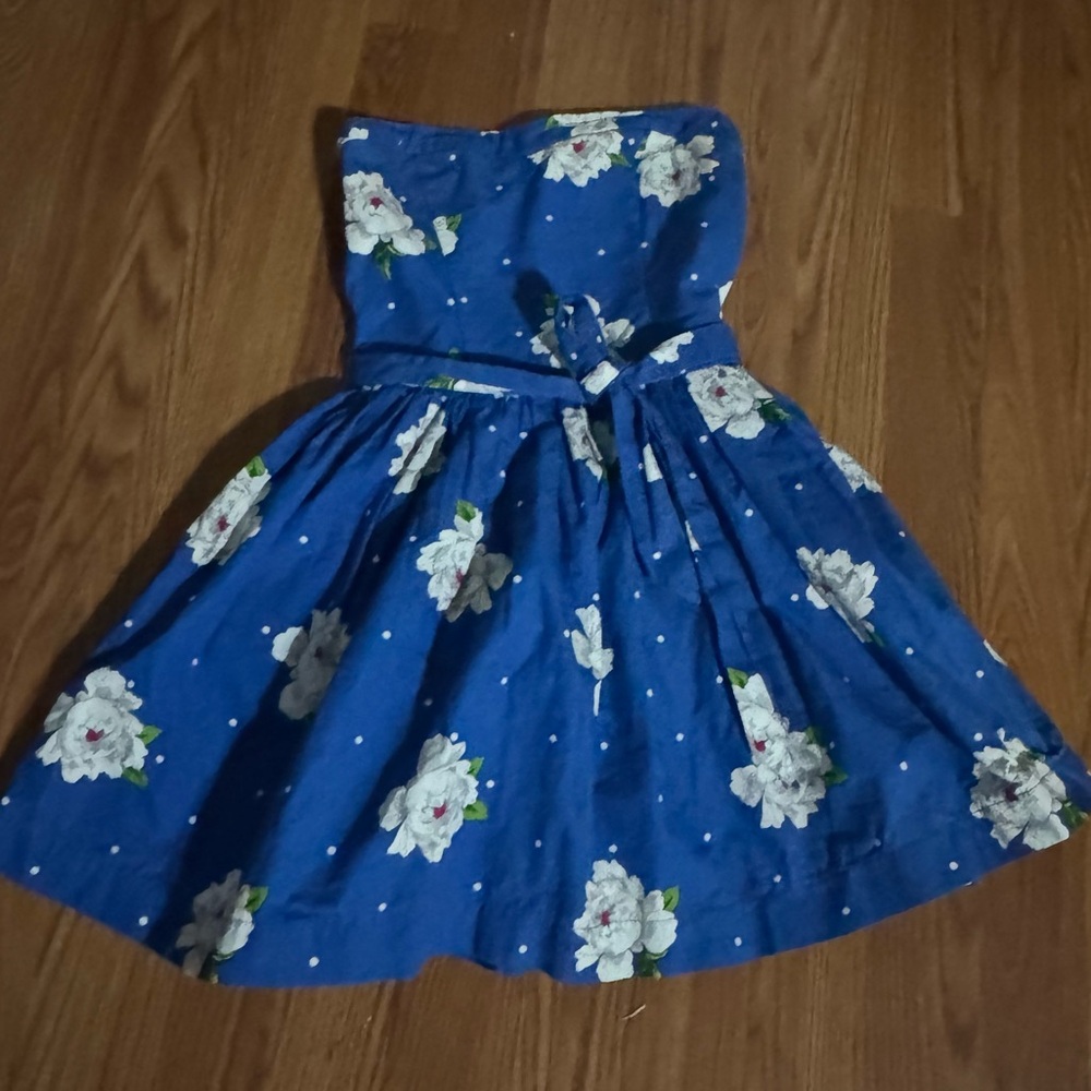 Abercrombie Kids‎ Floral Classic Strapless Mini Flare Dress Vintage Y2k Dressy